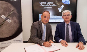 CentraleSupélec inaugure son Centre Spatial pour les Cubesats et signe une convention de partenariat avec Thales Alenia Space