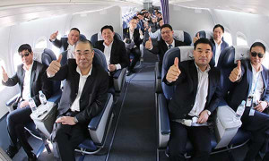 First customer representatives ride on ARJ21-700 aircraf