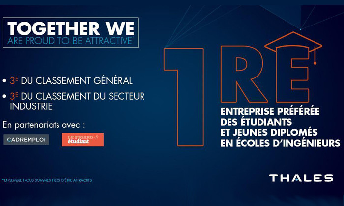 Thales poursuit sa vague de recrutements en 2018