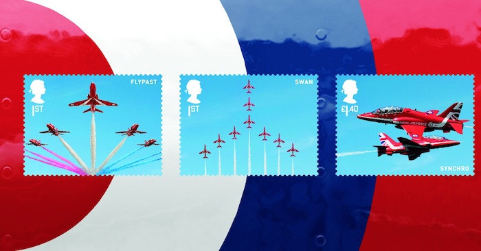10 timbres pour commmorer les 100 ans de la RAF