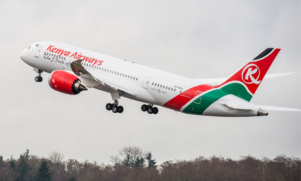 Kenya Airways begins flying Dreamliner to Far East
