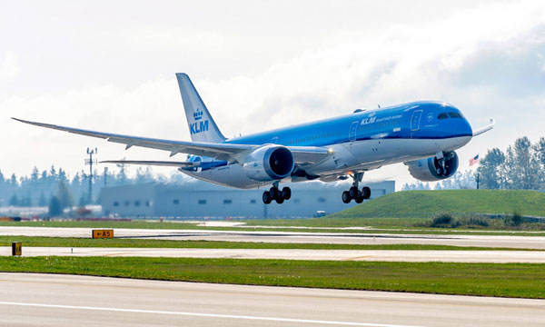KLM Royal Dutch Airlines celebrate delivery of airline's first 787 Dreamliner