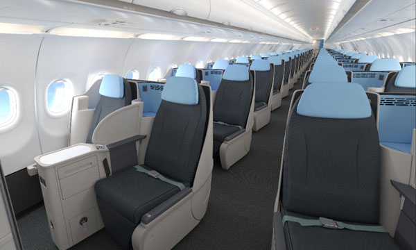 La Compagnie prsente la cabine de ses futurs A321neo