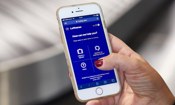 Lufthansa permet les rclamations bagage sur mobile avec SITA