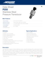 Pressure transducer P255 data sheet