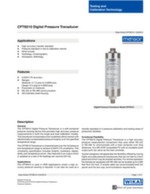 CPT6010 pressure transducer data sheet