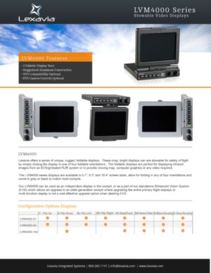 Données techniques écran d'affichage LVM4000 series
