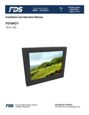 Brochure écran LCD 10.4'' HD FD104CV