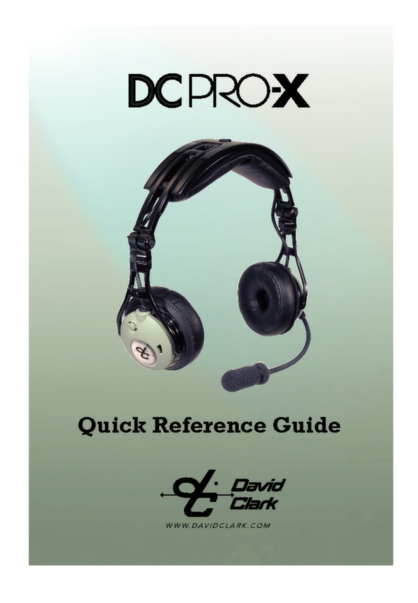 David Clark DC PRO-X  Aviation Headset guide