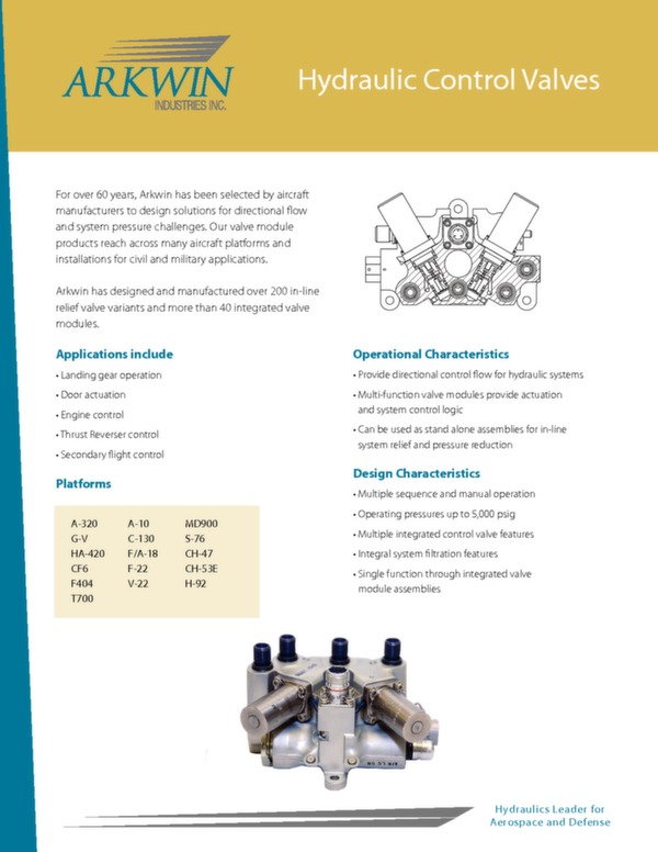 Arkwin Industries Arkwin - Hydraulic control valves