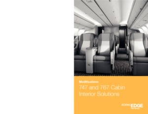 Aménagement intérieur d'avion pour B747 and B767