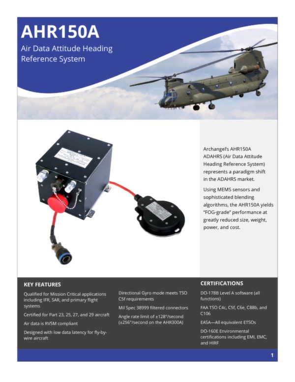 Archangel Systems Brochure AHR150A